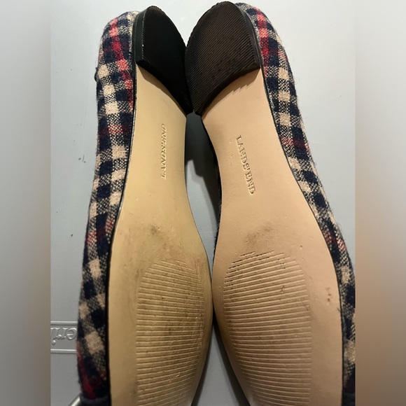 Lands ends plaid flats size 6 - Picture 3 of 4
